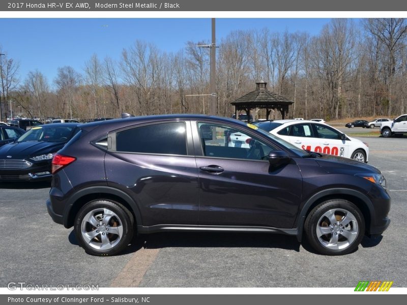 Modern Steel Metallic / Black 2017 Honda HR-V EX AWD