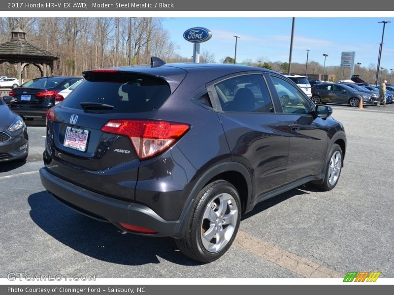Modern Steel Metallic / Black 2017 Honda HR-V EX AWD