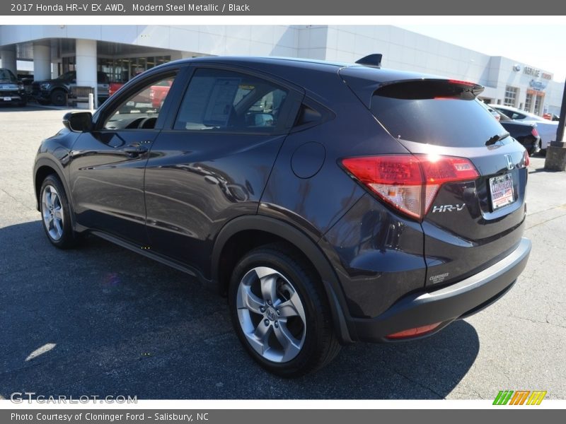 Modern Steel Metallic / Black 2017 Honda HR-V EX AWD