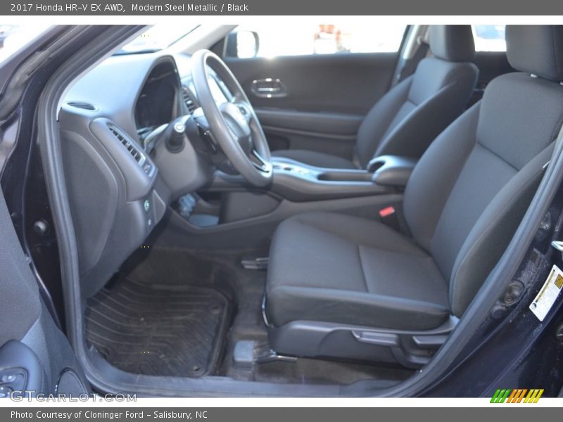 Modern Steel Metallic / Black 2017 Honda HR-V EX AWD