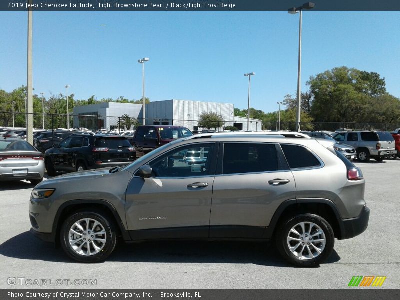 Light Brownstone Pearl / Black/Light Frost Beige 2019 Jeep Cherokee Latitude
