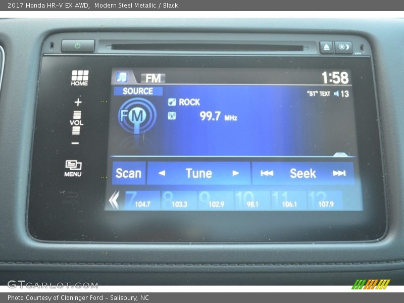 Modern Steel Metallic / Black 2017 Honda HR-V EX AWD