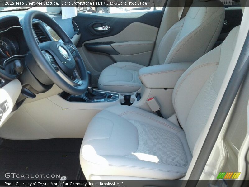 Light Brownstone Pearl / Black/Light Frost Beige 2019 Jeep Cherokee Latitude