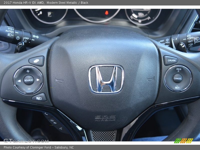 Modern Steel Metallic / Black 2017 Honda HR-V EX AWD