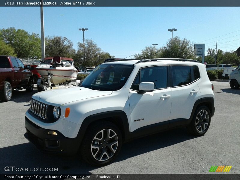 Alpine White / Black 2018 Jeep Renegade Latitude