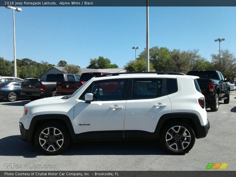Alpine White / Black 2018 Jeep Renegade Latitude