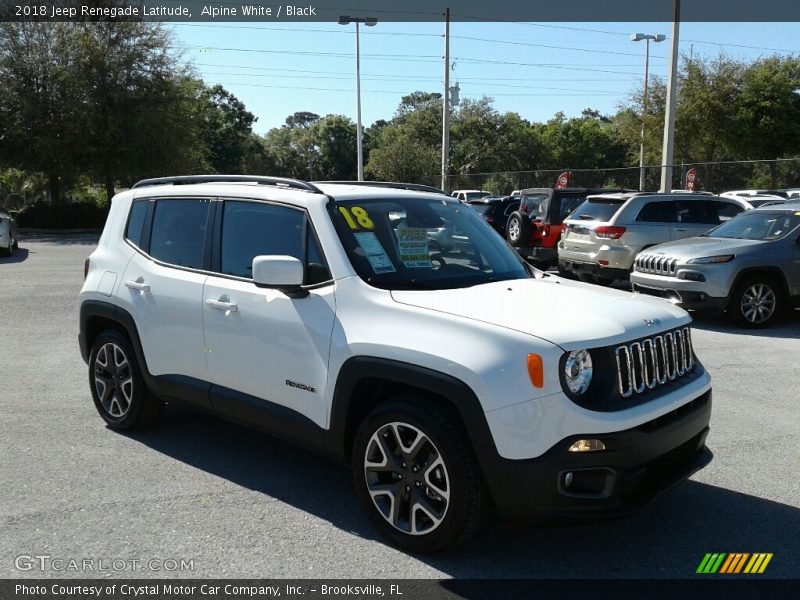 Alpine White / Black 2018 Jeep Renegade Latitude