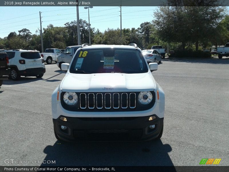 Alpine White / Black 2018 Jeep Renegade Latitude