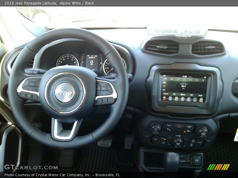 Alpine White / Black 2018 Jeep Renegade Latitude