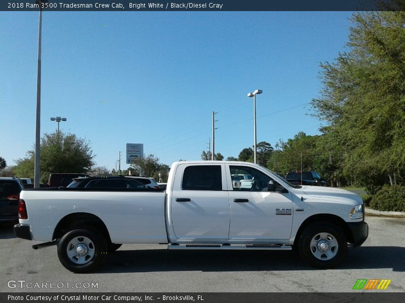 Bright White / Black/Diesel Gray 2018 Ram 3500 Tradesman Crew Cab