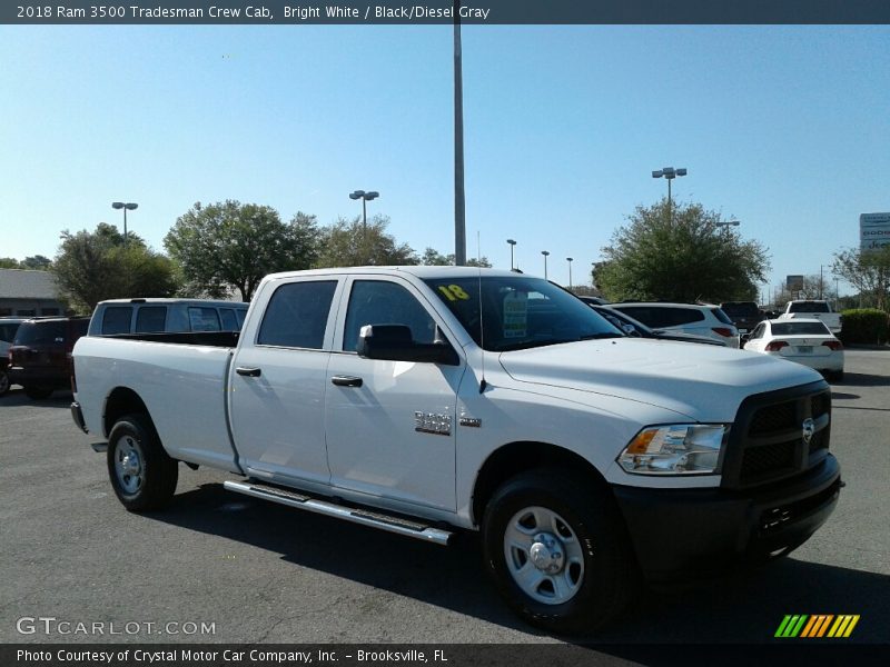 Bright White / Black/Diesel Gray 2018 Ram 3500 Tradesman Crew Cab