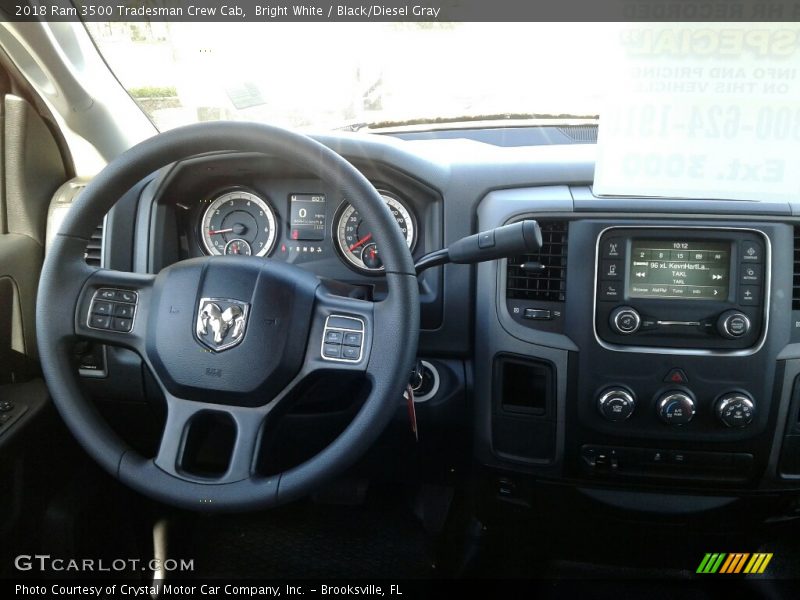 Bright White / Black/Diesel Gray 2018 Ram 3500 Tradesman Crew Cab