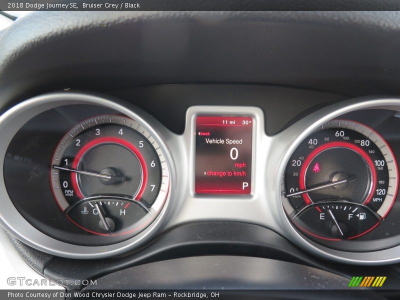 Bruiser Grey / Black 2018 Dodge Journey SE