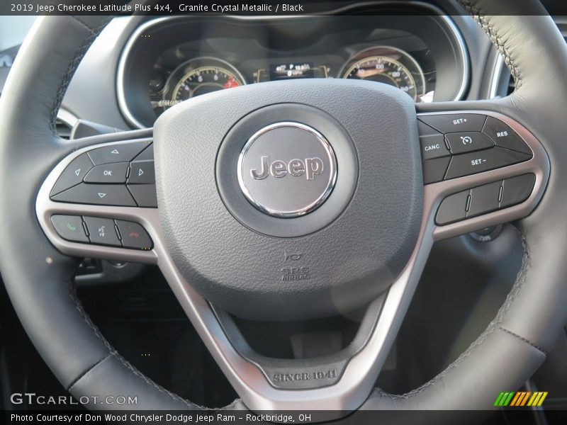 Granite Crystal Metallic / Black 2019 Jeep Cherokee Latitude Plus 4x4