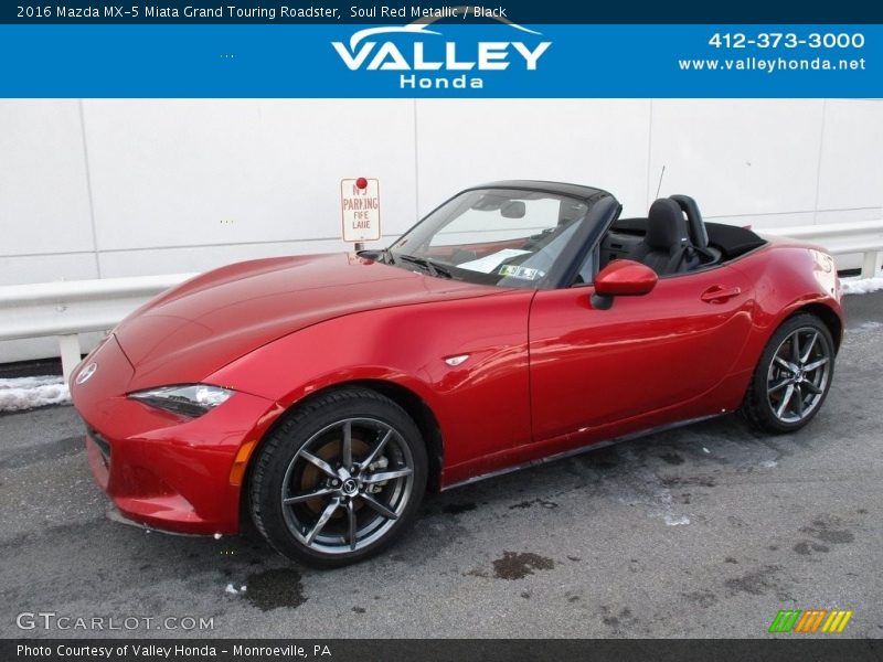 Soul Red Metallic / Black 2016 Mazda MX-5 Miata Grand Touring Roadster