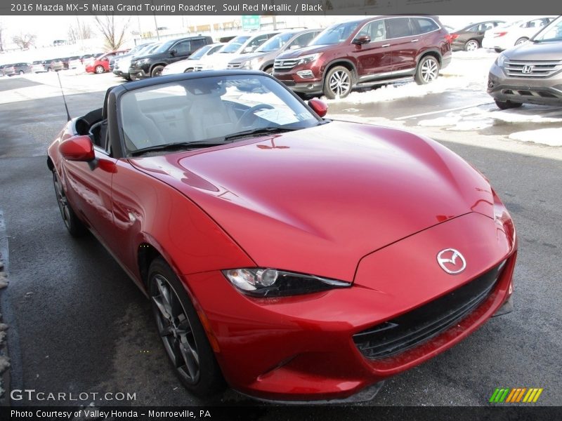 Soul Red Metallic / Black 2016 Mazda MX-5 Miata Grand Touring Roadster