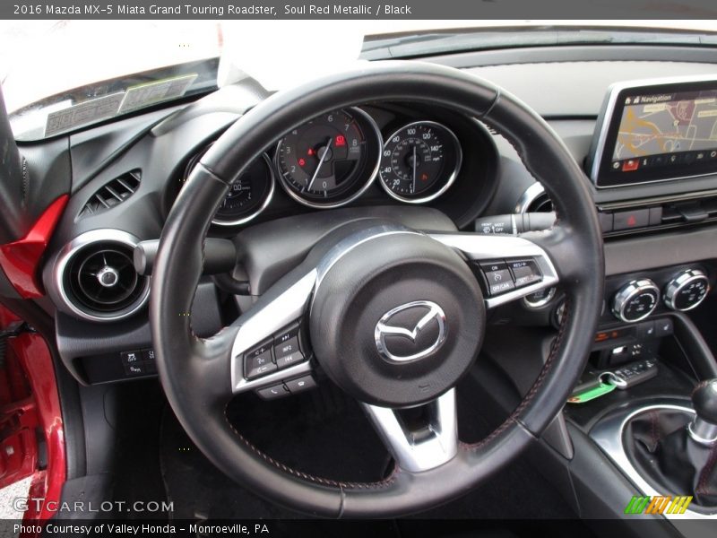 Soul Red Metallic / Black 2016 Mazda MX-5 Miata Grand Touring Roadster