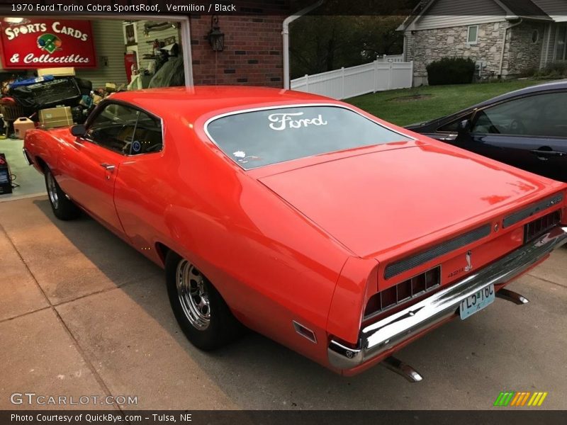 Vermilion / Black 1970 Ford Torino Cobra SportsRoof
