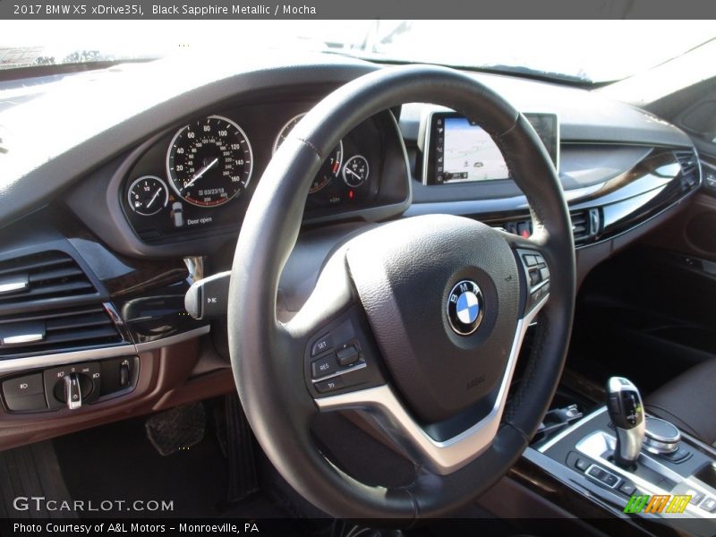 Black Sapphire Metallic / Mocha 2017 BMW X5 xDrive35i