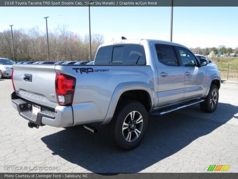 Silver Sky Metallic / Graphite w/Gun Metal 2018 Toyota Tacoma TRD Sport Double Cab