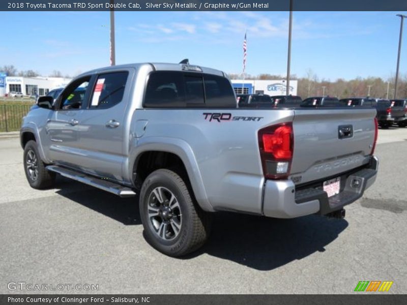 Silver Sky Metallic / Graphite w/Gun Metal 2018 Toyota Tacoma TRD Sport Double Cab