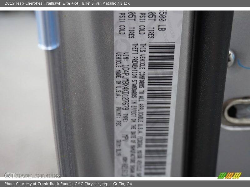 2019 Cherokee Trailhawk Elite 4x4 Billet Silver Metallic Color Code PSC