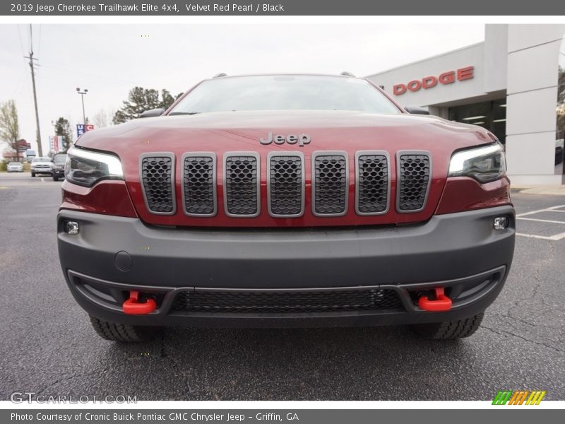 Velvet Red Pearl / Black 2019 Jeep Cherokee Trailhawk Elite 4x4