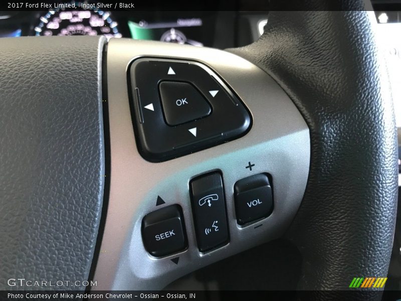 Ingot Silver / Black 2017 Ford Flex Limited