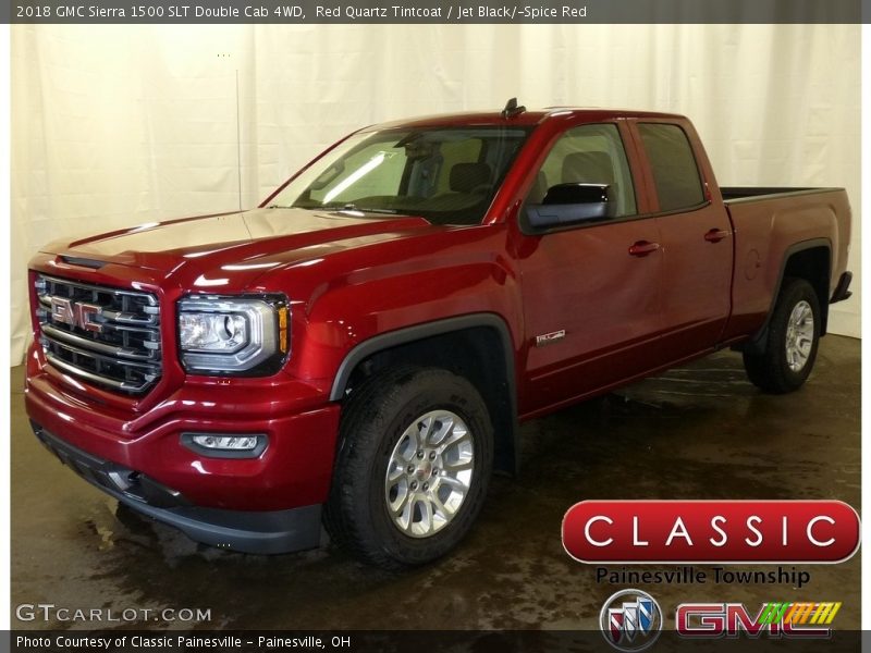 Red Quartz Tintcoat / Jet Black/­Spice Red 2018 GMC Sierra 1500 SLT Double Cab 4WD