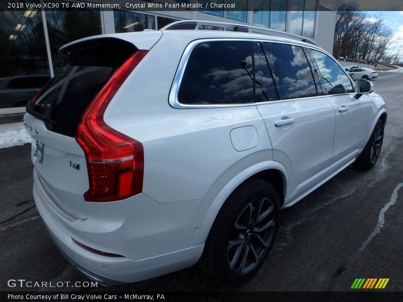 Crystal White Pearl Metallic / Charcoal 2018 Volvo XC90 T6 AWD Momentum