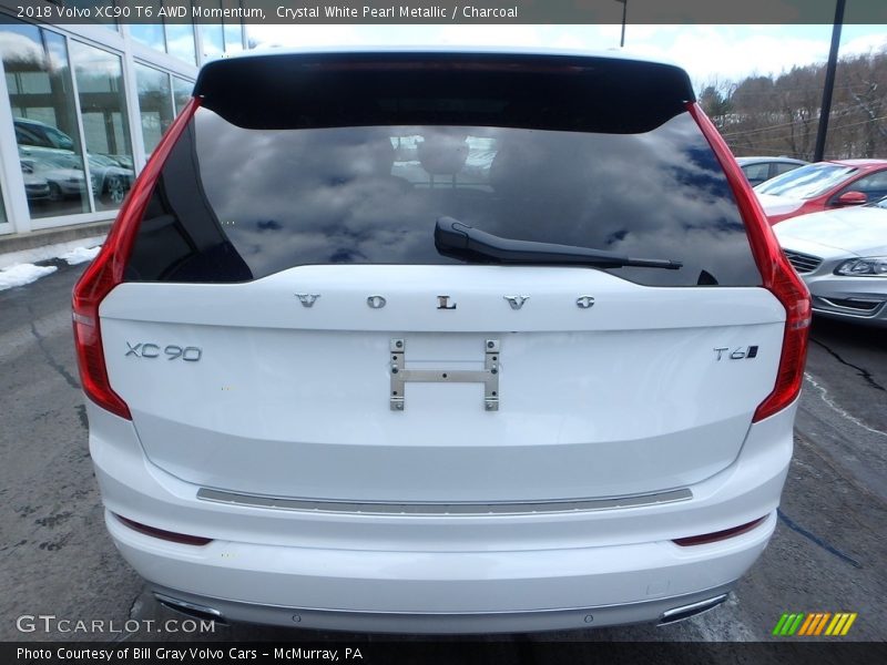Crystal White Pearl Metallic / Charcoal 2018 Volvo XC90 T6 AWD Momentum