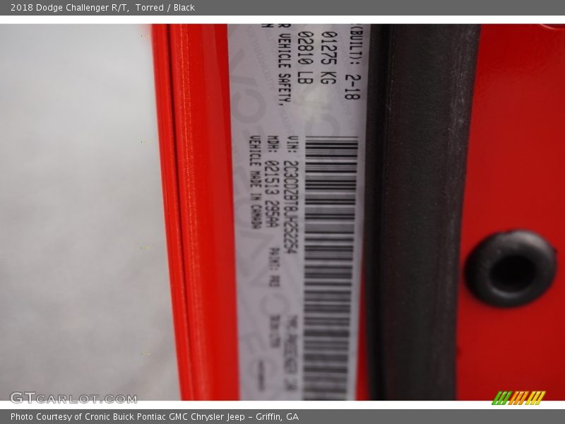 Torred / Black 2018 Dodge Challenger R/T
