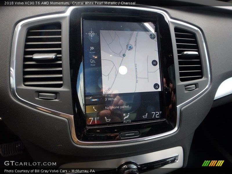 Crystal White Pearl Metallic / Charcoal 2018 Volvo XC90 T6 AWD Momentum