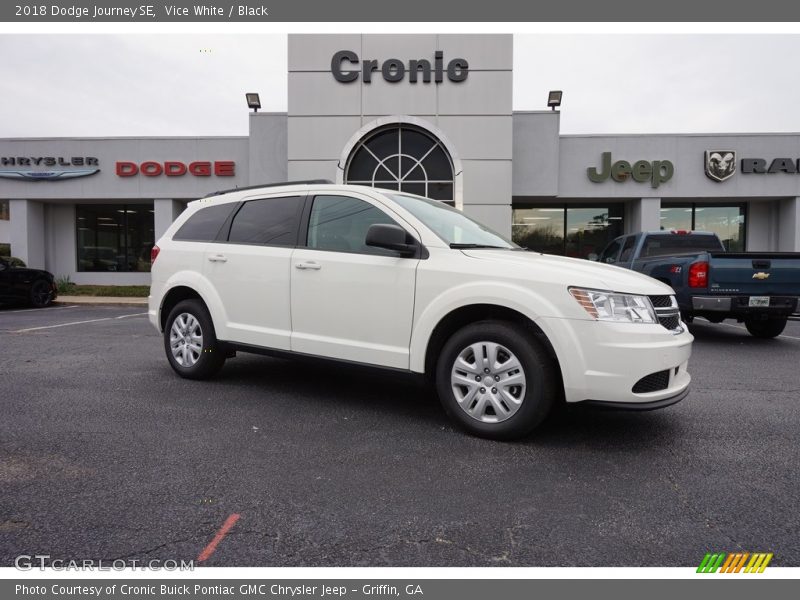 Vice White / Black 2018 Dodge Journey SE