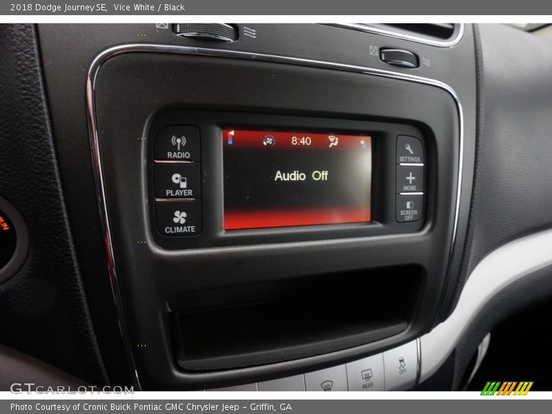 Vice White / Black 2018 Dodge Journey SE