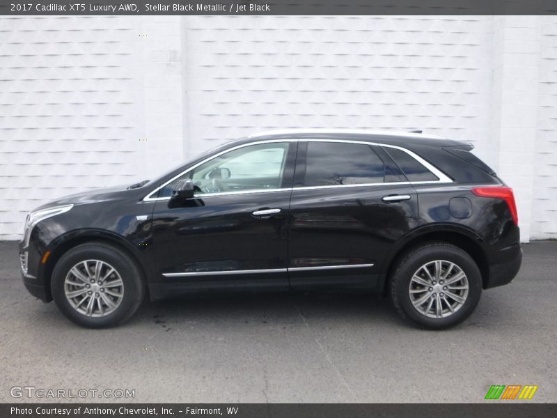 Stellar Black Metallic / Jet Black 2017 Cadillac XT5 Luxury AWD