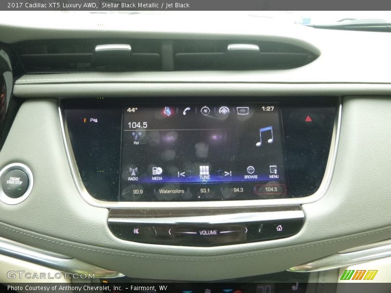 Stellar Black Metallic / Jet Black 2017 Cadillac XT5 Luxury AWD