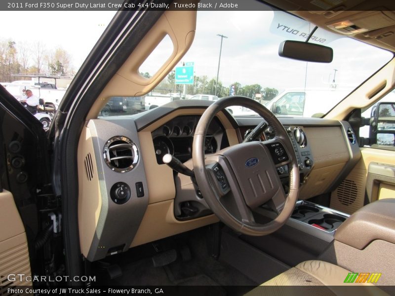 Tuxedo Black / Adobe 2011 Ford F350 Super Duty Lariat Crew Cab 4x4 Dually
