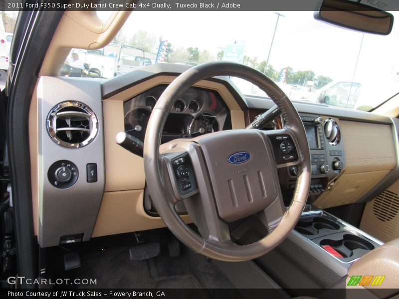 Tuxedo Black / Adobe 2011 Ford F350 Super Duty Lariat Crew Cab 4x4 Dually