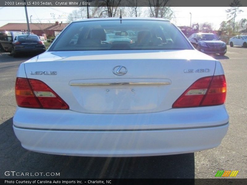 Crystal White / Ecru 2003 Lexus LS 430 Sedan