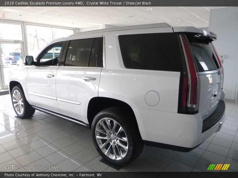 Crystal White Tricoat / Shale/Jet Black 2018 Cadillac Escalade Premium Luxury 4WD