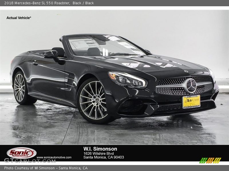 Black / Black 2018 Mercedes-Benz SL 550 Roadster