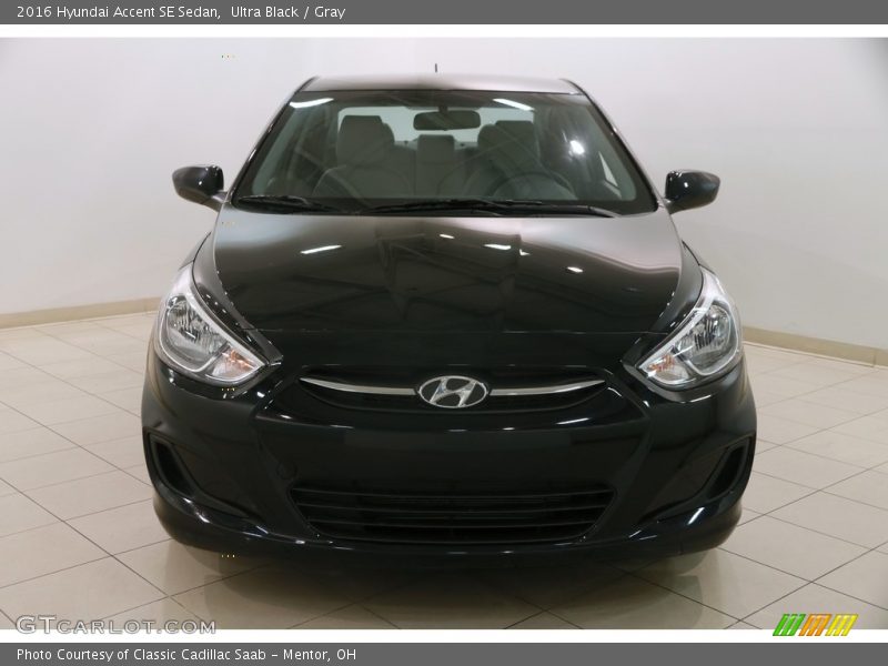 Ultra Black / Gray 2016 Hyundai Accent SE Sedan