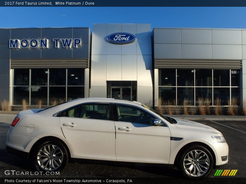 White Platinum / Dune 2017 Ford Taurus Limited