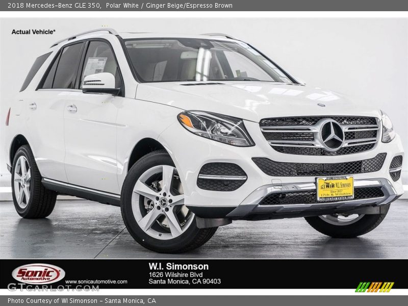 Polar White / Ginger Beige/Espresso Brown 2018 Mercedes-Benz GLE 350