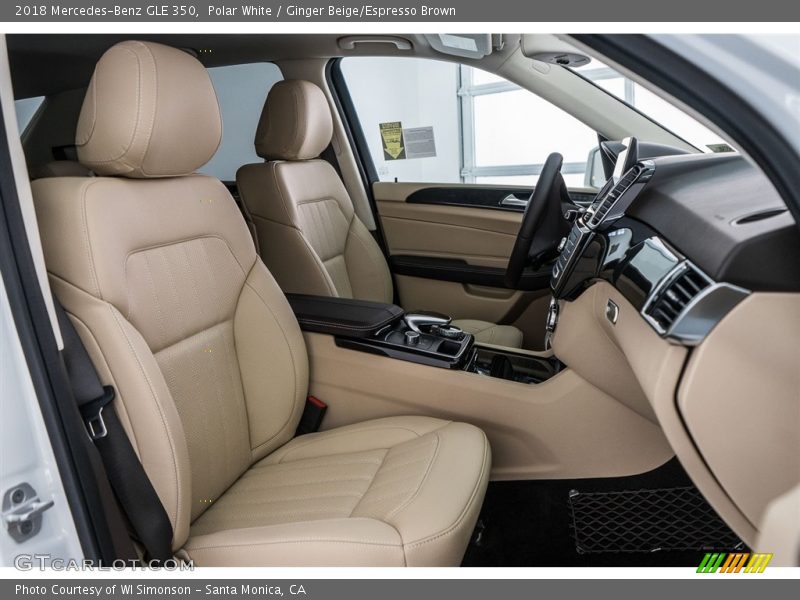 Polar White / Ginger Beige/Espresso Brown 2018 Mercedes-Benz GLE 350