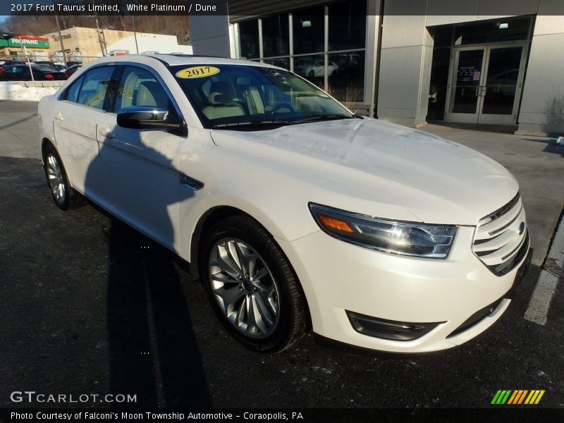 White Platinum / Dune 2017 Ford Taurus Limited