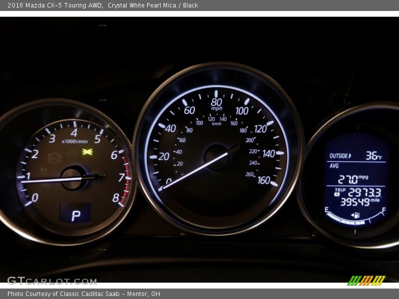 Crystal White Pearl Mica / Black 2016 Mazda CX-5 Touring AWD
