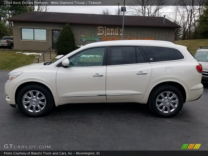 White Diamond Tricoat / Titanium 2014 Buick Enclave Premium