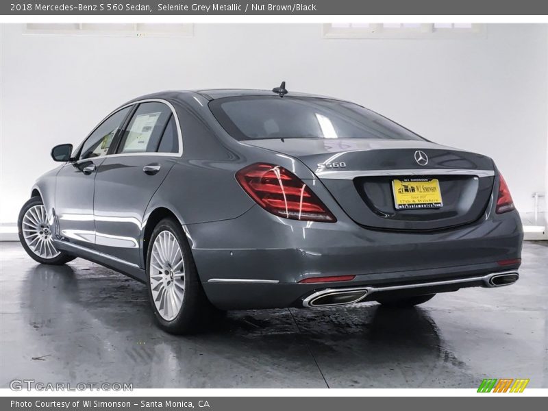 Selenite Grey Metallic / Nut Brown/Black 2018 Mercedes-Benz S 560 Sedan